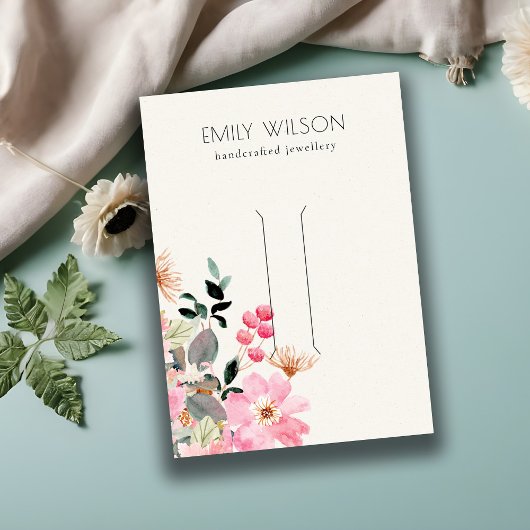 Pastellblütenpink, Blütenpink, Hair Clip Display Visitenkarte