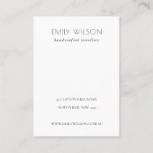 Pastellblütenrosa Blumenstrauß 2 Earring Display Visitenkarte (Rückseite)