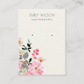 Pastellblütenrosa Blumenstrauß Visitenkarte (Vorderseite)