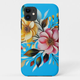 Pastellblütenrosa Gelbkunstvektor Case-Mate iPhone Hülle