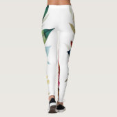 Pastellblütenrosa Gelbkunstvektor Leggings (Rückseite)