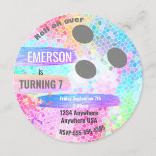 PASTELLBowlings-BALL-Bowling, Geburtstags-Party Einladung