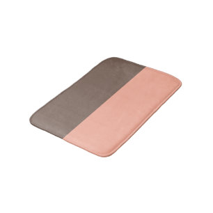 Pastellbraun und blassrot badematte