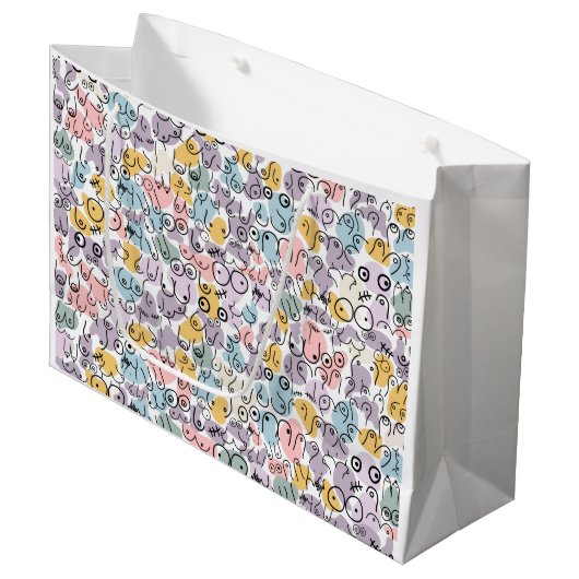 Pastellbrust Große Geschenktüte (Vorderseite Schrägansicht)