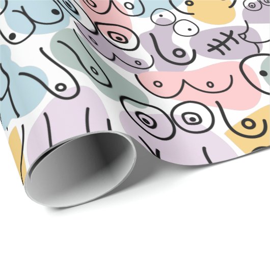 Pastellbrüste Geschenkpapier (Rolleneckpunkt)