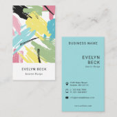 Pastellbürste streicht abstraktes Muster Visitenkarte (Vorne/Hinten)