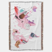 PastellComestics Weltkarte Decke (Vorderseite Vertikal)