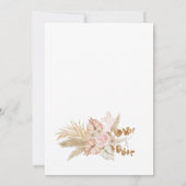 Pastellcreme, getrocknete Blume Boho Teddy Bär Einladung (Rückseite)