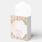 Pastellcreme Rosa Rosen personalisiert Geschenkschachtel (Geöffnet)