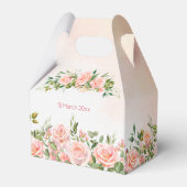 Pastellcreme Rosa Rosen personalisiert Geschenkschachtel (Rückseite)
