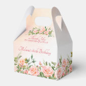 Pastellcreme Rosa Rosen personalisiert Geschenkschachtel (Vorderseite)