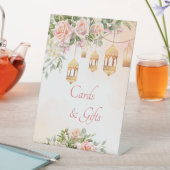 Pastellcreme Rosa Rosen personalisiert Sockelschild (In Situ)