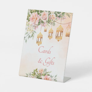 Pastellcreme Rosa Rosen personalisiert Sockelschild