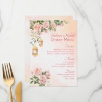 Pastellcreme Rosa Roses Arabian Laternen mehndi