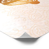 Pastellcreme Rosa Roses Arabian Laternen mehndi Poster (Ecke)