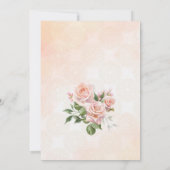 Pastellcreme Rosen mit marokkanischen Laternen Einladung (Rückseite)