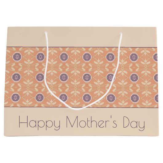 Pastelldesign mit Pfirsichpfirsichfarben Große Geschenktüte (Vorderseite)