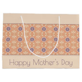 Pastelldesign mit Pfirsichpfirsichfarben Große Geschenktüte (Rückseite)