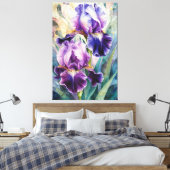 *~* Pastelle Blume Künstlerisch Iris Malerei AP84 Leinwanddruck (Insitu (Schlafzimmer))