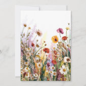Pastelle Blume Wildblumen 40. Geburtstag Einladung (Rückseite)
