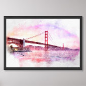 Pastelle der Golden Gate Bridge in San Francisco Fotodruck