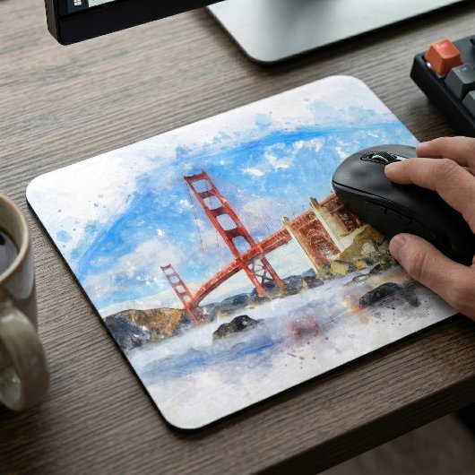 Pastelle der Golden Gate Bridge in San Francisco Mousepad