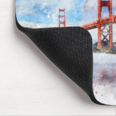 Pastelle der Golden Gate Bridge in San Francisco Mousepad (Ecke)