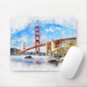 Pastelle der Golden Gate Bridge in San Francisco Mousepad (Mit Mouse)