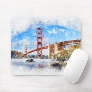 Pastelle der Golden Gate Bridge in San Francisco Mousepad