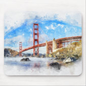 Pastelle der Golden Gate Bridge in San Francisco Mousepad (Vorne)