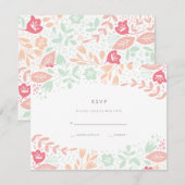 Pastelle floral Grace Wedding RSVP Card Karte (Vorne/Hinten)