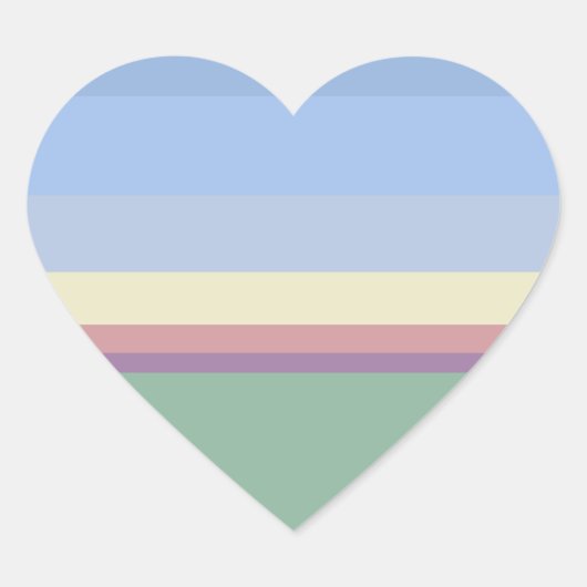Pastelle Heart Sticker (Vorderseite)