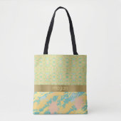 Pastelle Paint Spritzer Monogram Tasche (Vorderseite)