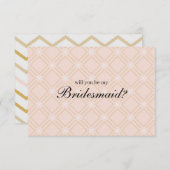 Pastelle Peach und Gold werden Sie meine Bridesmai (Vorne/Hinten)