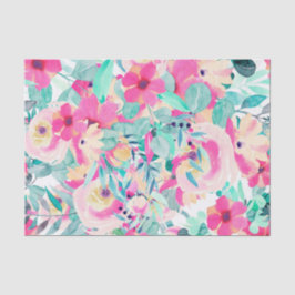 Pastelle Pinks Floral Blume Decoupage Seidenpapier