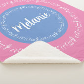 Pastelle Sherpa Blanket mit/angepasster Name Sherpadecke (3/4)