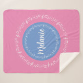 Pastelle Sherpa Blanket mit/angepasster Name Sherpadecke (Vorderseite (Horizontal))