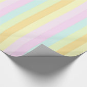 Pastelle vertikale Streifen Geschenkpapier (Ecke)