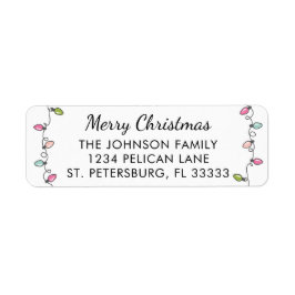 Pastelle Weihnachtsbeleuchtung Rücksendeadresse