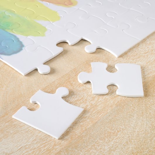 Pastelleichter Regenbogen, moderne Aquarellfarbe Puzzle (Seite)
