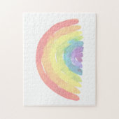 Pastelleichter Regenbogen, moderne Aquarellfarbe Puzzle (Vertikal)