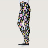 Pastelleier-Muster auf schwarz Leggings (Links)