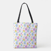 Pastelleier Muster Blau Rosa Gelb Tasche (Rückseite)