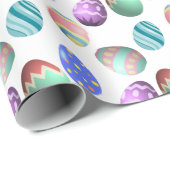 Pastelleier Ostereier Bunte dekorierte Ostereier Geschenkpapier (Rolleneckpunkt)