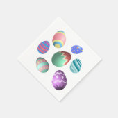 Pastelleier Ostereier Bunte dekorierte Ostereier Serviette (Ecke)