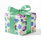 Pastelleier Ostereier Grün hellrosa Weiß farbig Geschenkpapier Set