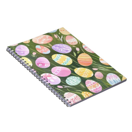 Pastelleier | Schöne Frühlingsfarbe Notizblock (Rechte Seite)