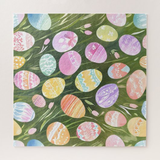 Pastelleier | Schöne Frühlingsfarbe Puzzle (Horizontal)