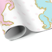 PastellEinhorn-Packpapier Geschenkpapier (Rolleneckpunkt)