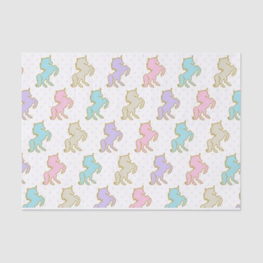PastellEinhorn-Seidenpapier Seidenpapier (Vorderseite)